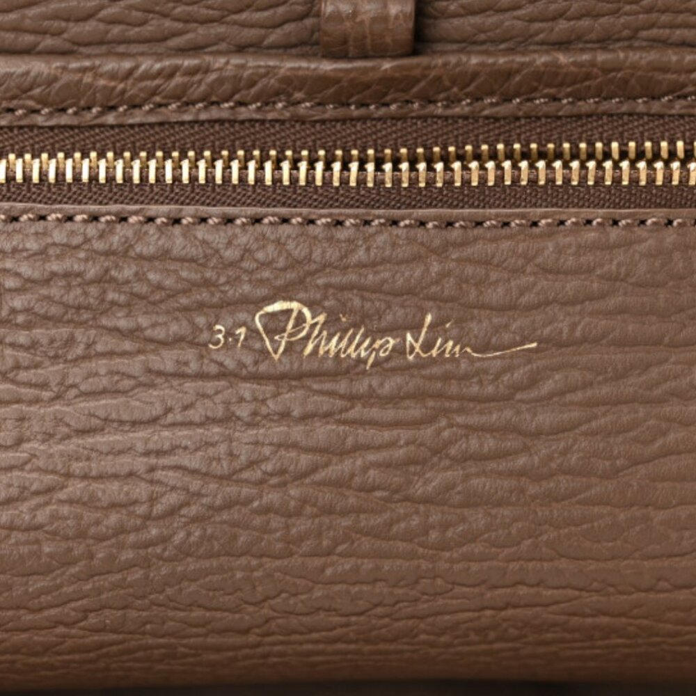 Authentic 3.1 PHILLIP LIM Textured Calfskin Medium Pashli Satchel in Taupe. - Picture 11 of 13
